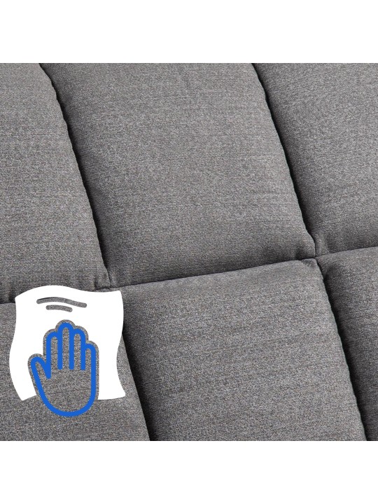 Nojatuoli Andover kangasta, harmaa