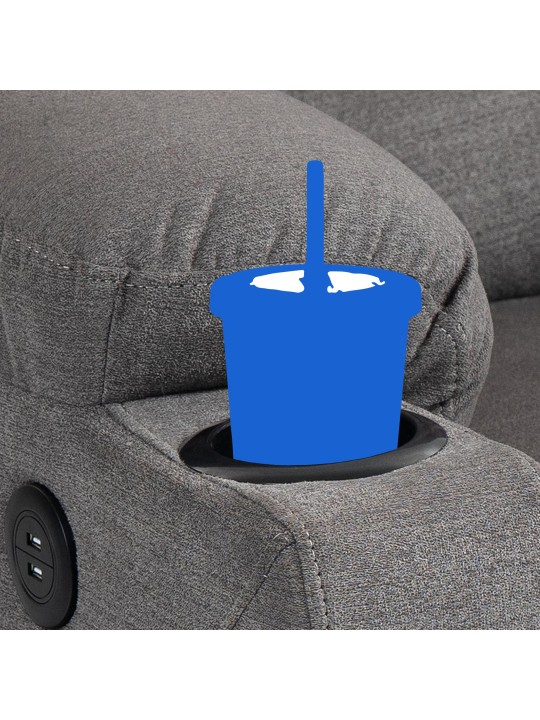 Nojatuoli Andover kangasta, harmaa