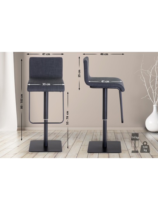 Baarijakkara Limon B -kangas, tummanharmaa