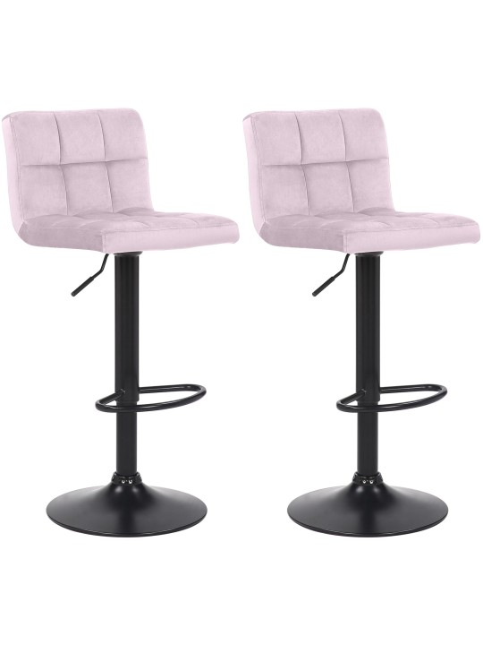 2 baarijakkaran setti Feni velvet, vaaleanpunainen