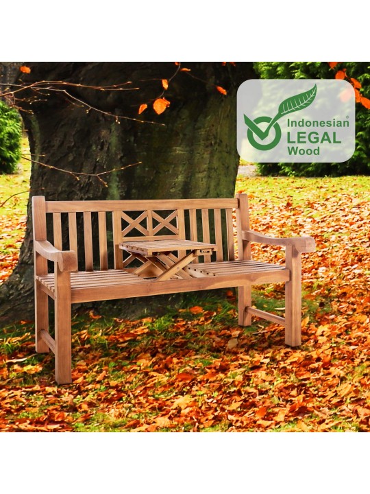 Tiikkipenkki Luka 150 cm, tiikki