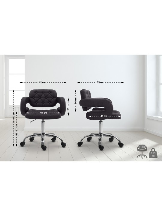 Dublin-kankainen työjakkara, musta