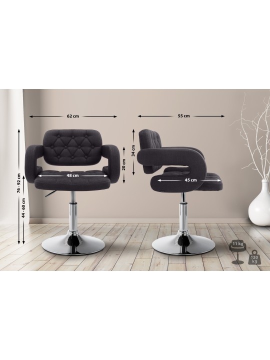 Lounger Dublin kangas, musta