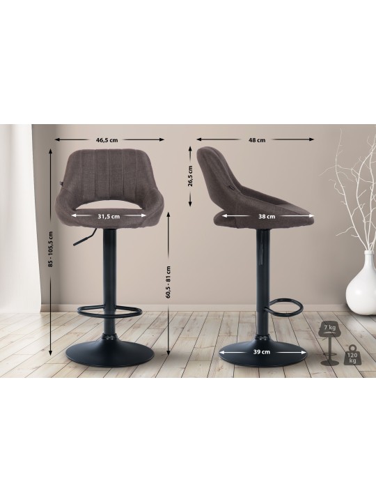 2 baarijakkaran sarja Milet kangas B, tummanharmaa