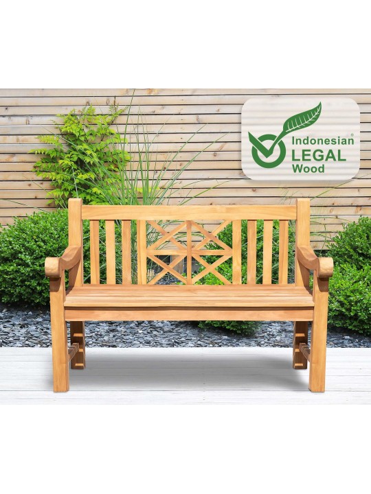 Tiikkipenkki Florida 120 cm, tiikki