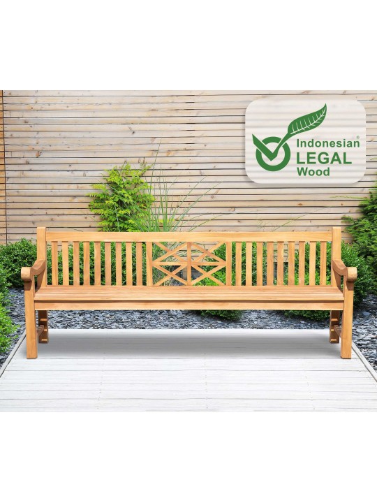 Tiikkipenkki Florida 240 cm, tiikki