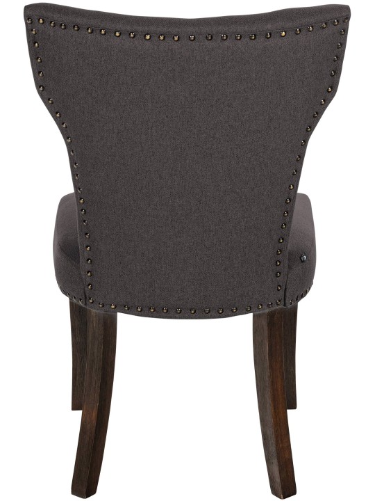 Sarja 2 ruokasalin tuolia Zadar kangas antiikki-tumma, tummanharmaa