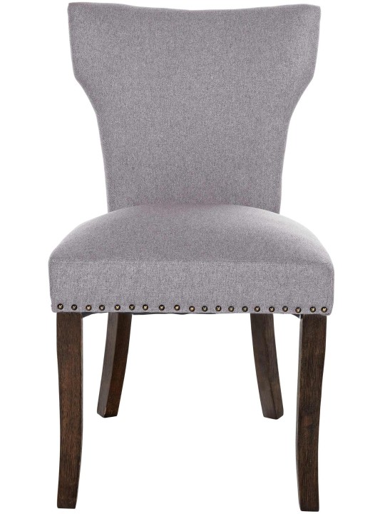 Sarja 2 ruokasalin tuolia Zadar kangas antiikki-tumma, harmaa