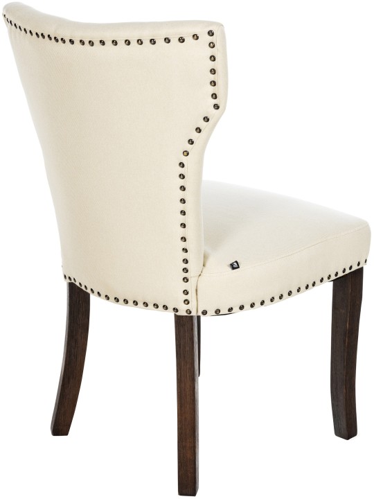 Sarja 2 ruokasalin tuolia Zadar kangas antiikki-tumma, kermanvärinen