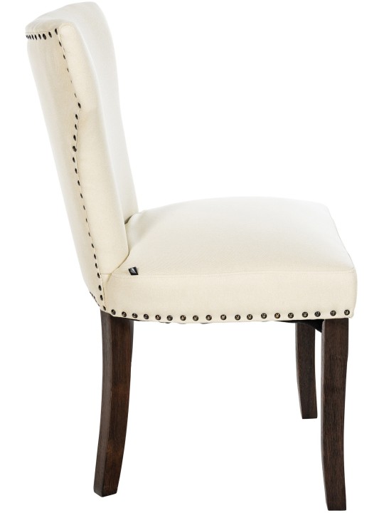 Sarja 2 ruokasalin tuolia Zadar kangas antiikki-tumma, kermanvärinen