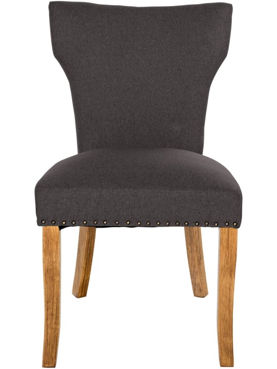 Sarja 2 ruokasalin tuolia Zadar kangas antiikki-light, tummanharmaa