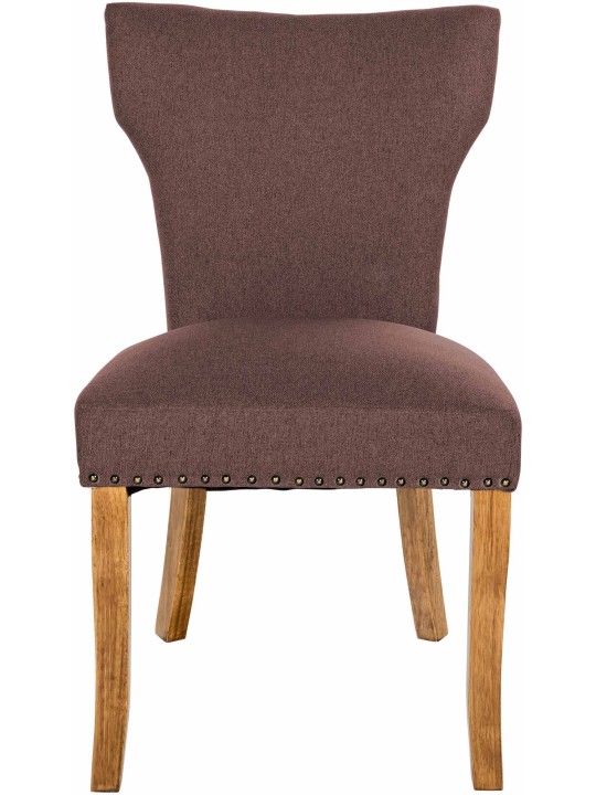 Sarja 2 ruokasalin tuolia Zadar kangas antiikki-light, ruskea
