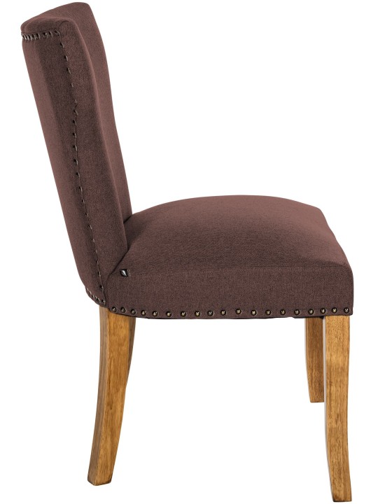 Sarja 2 ruokasalin tuolia Zadar kangas antiikki-light, ruskea