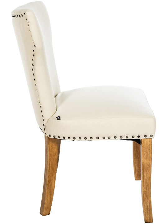 Sarja 2 ruokasalin tuolia Zadar kangas antiikki-light, kermanvärinen