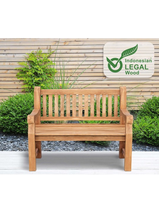 Tiikkipenkki Jackson 120 cm kannella, tiikki Tiikkipenkki Jackson 120 cm kannella, tiikki