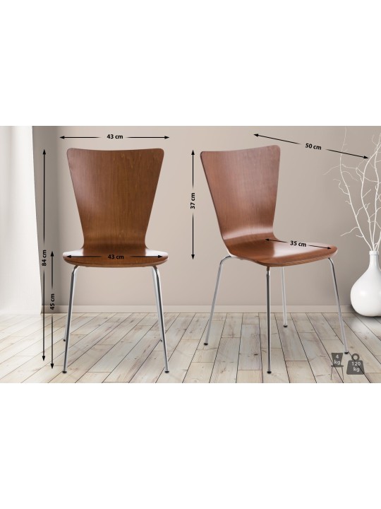 Aaron vierailijatuoli, ruskea