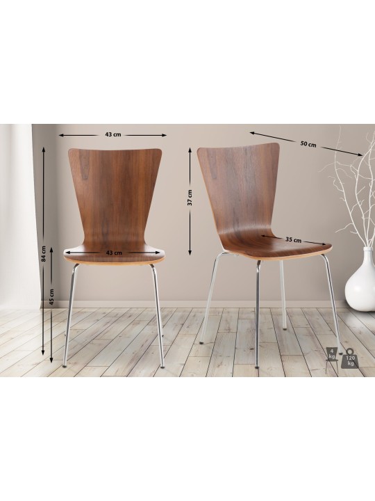 Aaron vierailijatuoli, pähkinä