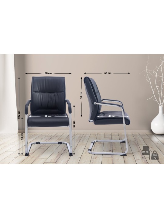 XL vierailijatuoli Anubis, musta