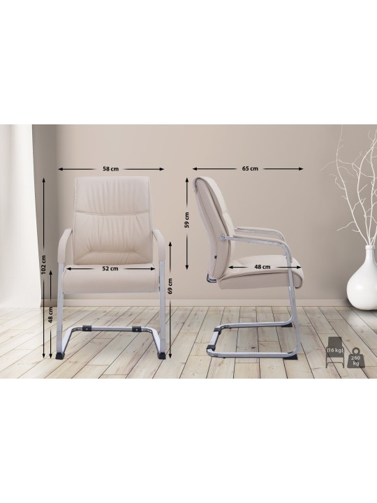 XL vierailijatuoli Anubis, kermanvärinen