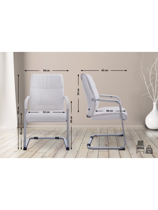 XL vierailijatuoli Anubis, valkoinen