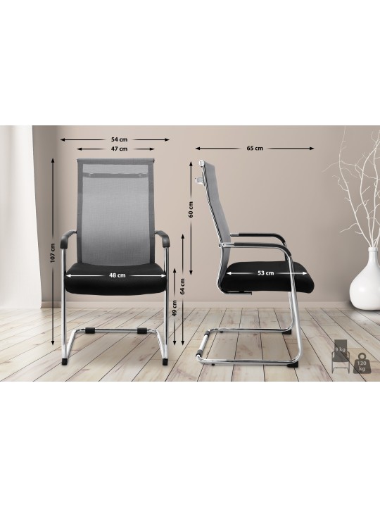 Brenda vierailijatuoli, harmaa Brenda vierailijatuoli, harmaa