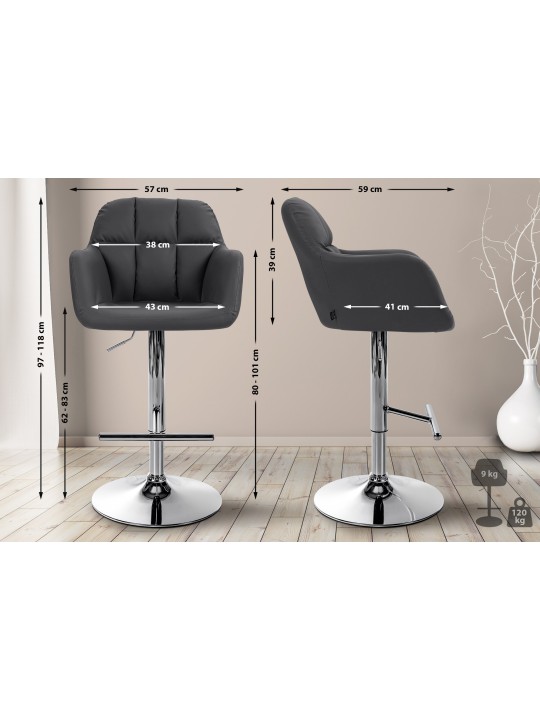 Baarijakkara Natoma keinonahka kromi, musta