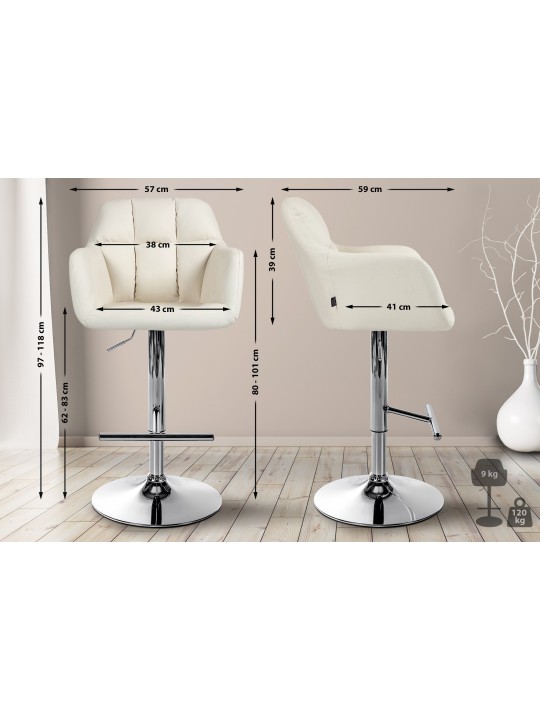 Baarijakkara Natoma keinonahka kromi, kermanvärinen