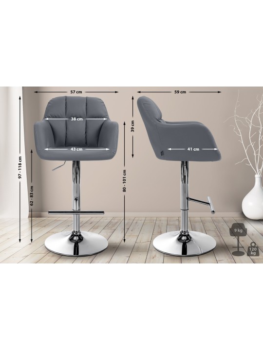 Baarijakkara Natoma keinonahka kromi, harmaa