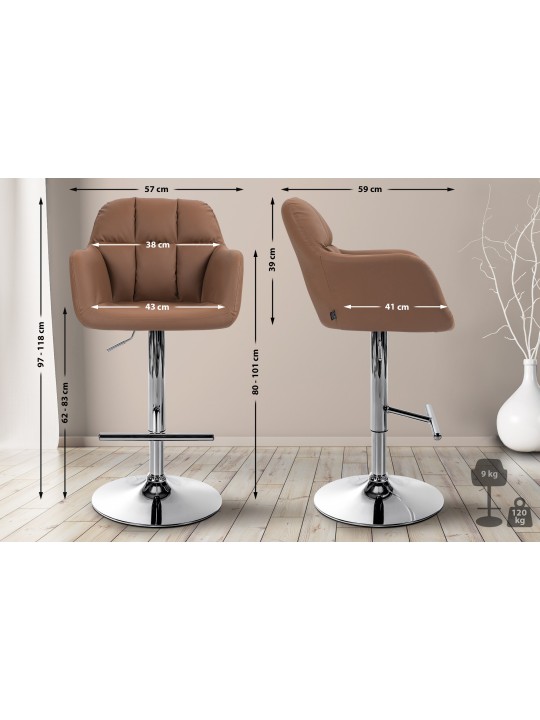 Baarijakkara Natoma keinonahka kromi, vaaleanruskea