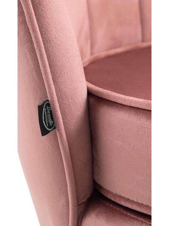 Tuoli Rosita samettia, vaaleanpunainen