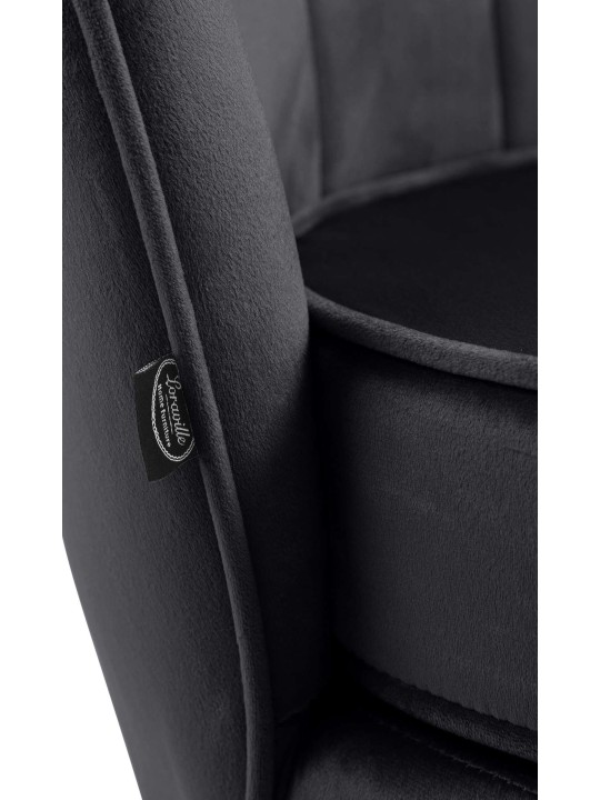 Tuoli Rosita samettia, musta