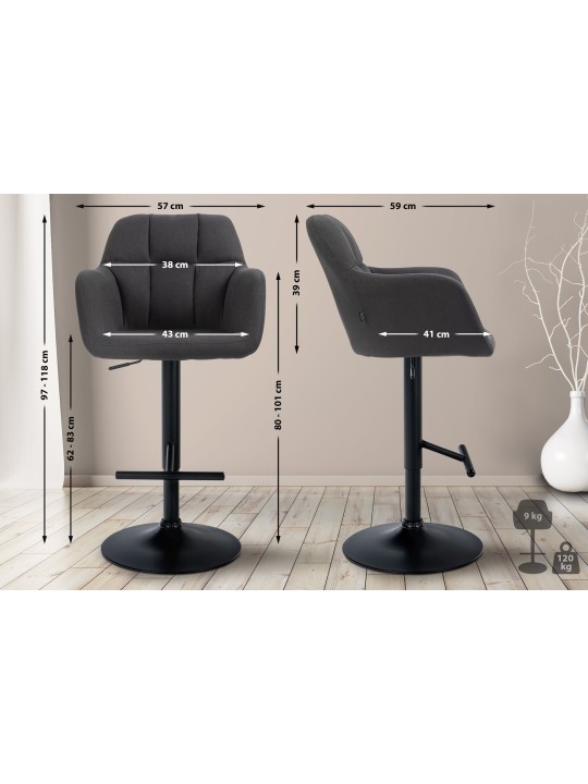 Baarijakkara Natoma kangas, musta