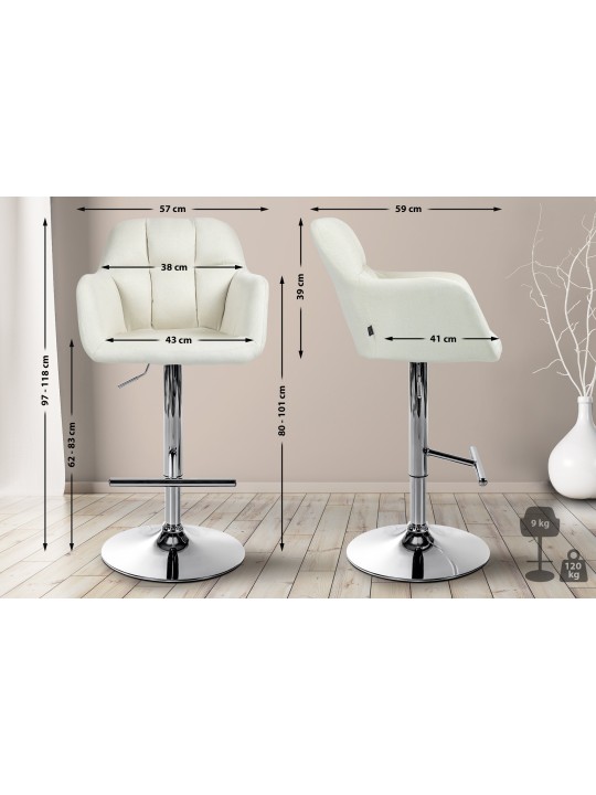 Baarijakkara Natoma kangas kromi, kermanvärinen