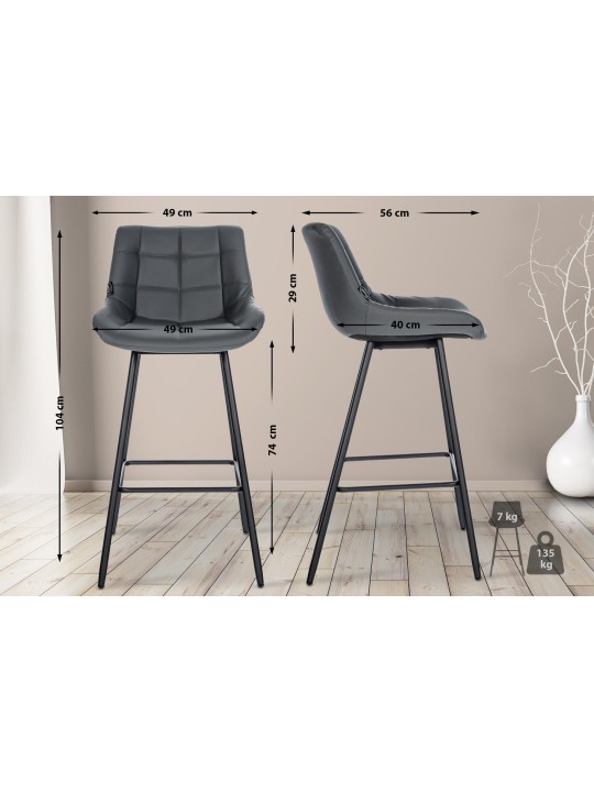 Baarijakkara Weston keinonahka, harmaa