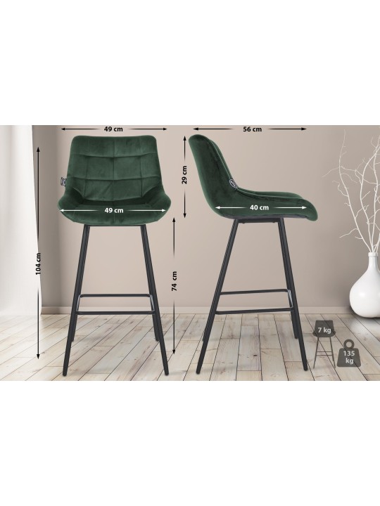 Baarijakkara Weston Velvet, tummanvihreä