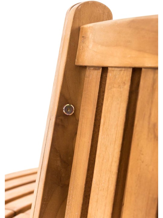 Leming-puupenkki puolipyöreä 250 cm, tiikki