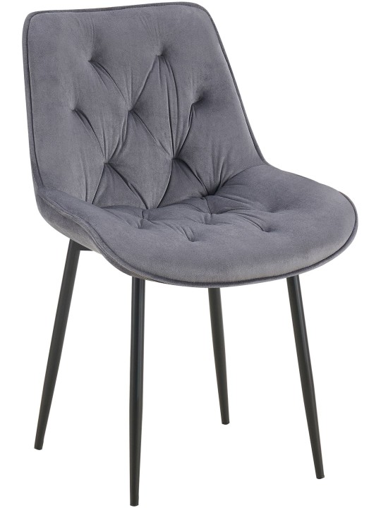 Wallace samettinen ruokapöydän tuoli, tummanharmaa
