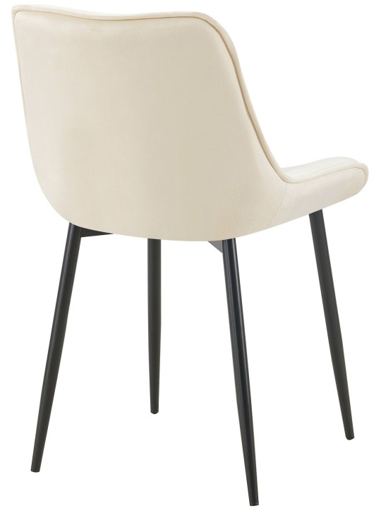 Wallace samettinen ruokapöydän tuoli, kermanvärinen