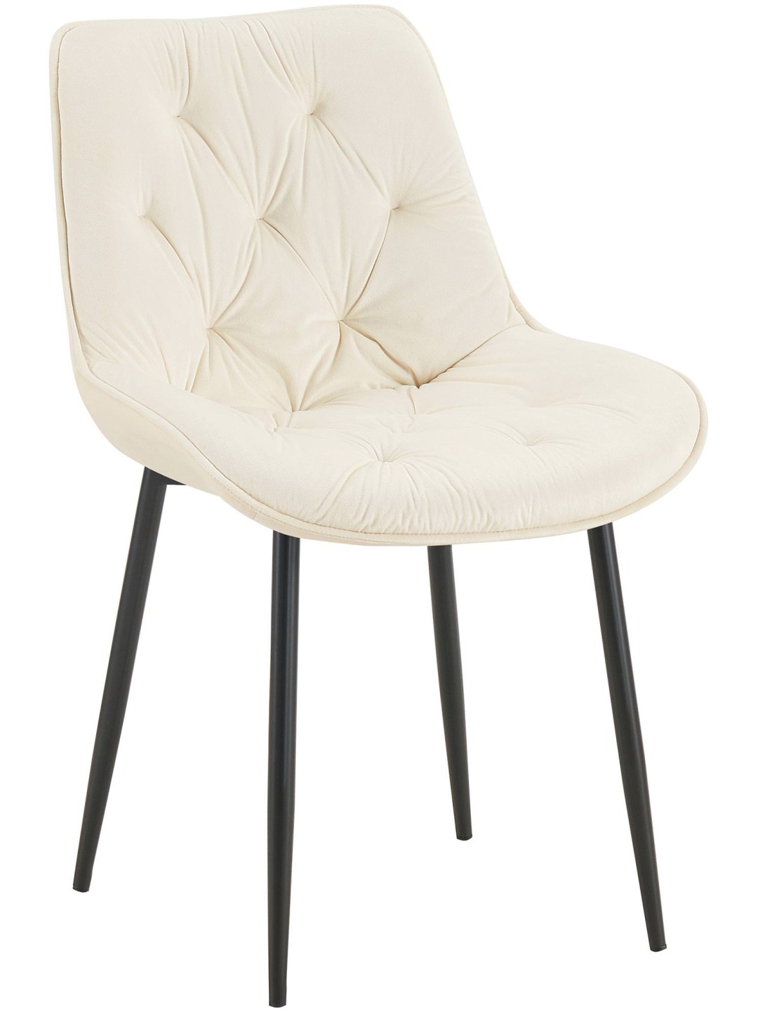 Wallace samettinen ruokapöydän tuoli, kermanvärinen