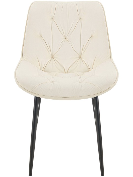 Wallace samettinen ruokapöydän tuoli, kermanvärinen