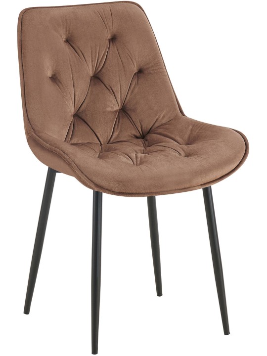 Wallace samettinen ruokapöydän tuoli, ruskea