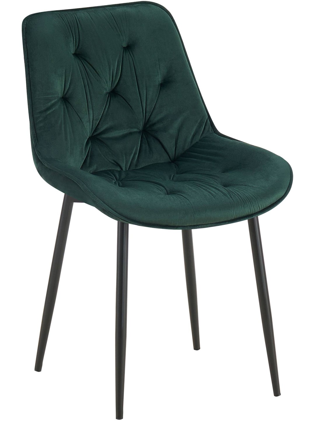 Wallace samettinen ruokapöydän tuoli, vihreä
