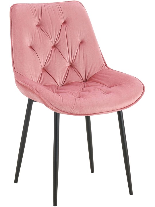 Wallace samettinen ruokapöydän tuoli, vaaleanpunainen