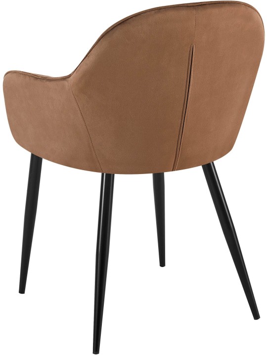 2 ruokapöydän tuolin setti Boise velvet, ruskea 2 ruokapöydän tuolin setti Boise velvet, ruskea