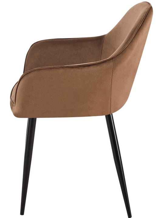 2 ruokapöydän tuolin setti Boise velvet, ruskea 2 ruokapöydän tuolin setti Boise velvet, ruskea