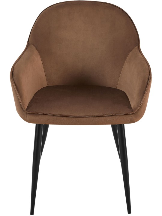 2 ruokapöydän tuolin setti Boise velvet, ruskea 2 ruokapöydän tuolin setti Boise velvet, ruskea