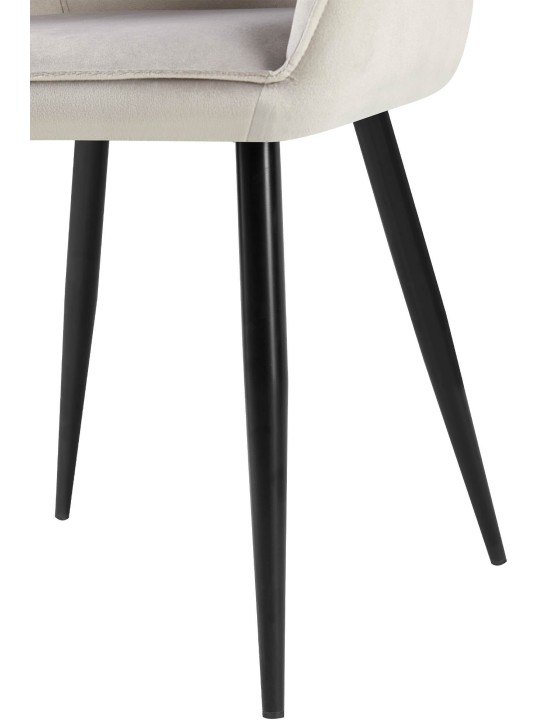 2 ruokapöydän tuolin setti Boise velvet, harmaa