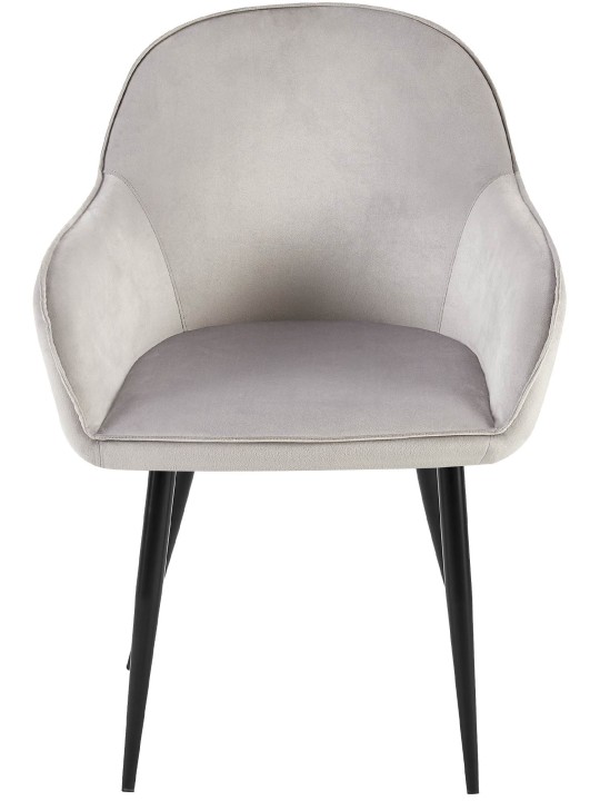 2 ruokapöydän tuolin setti Boise velvet, harmaa