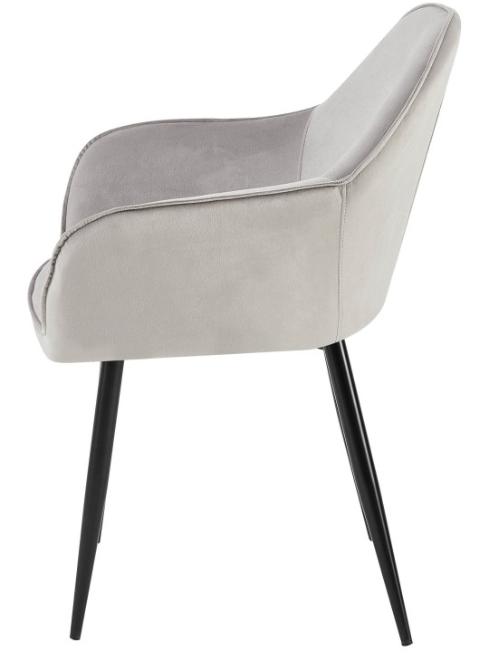 2 ruokapöydän tuolin setti Boise velvet, harmaa