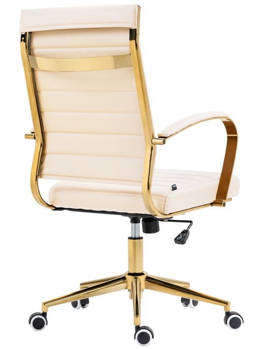 Havana keinonahkainen työtuoli, kermanvärinen